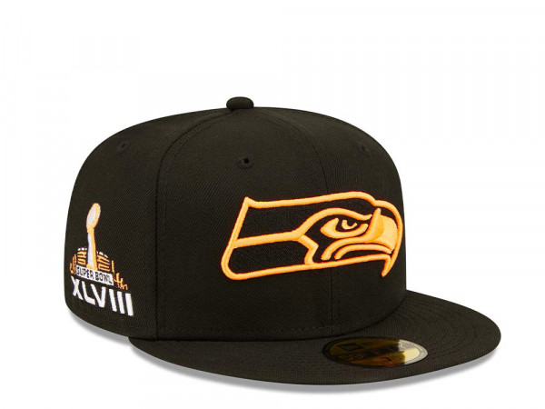 New Era Seattle Seahawks Super Bowl XLVIII Black Summerpop Edition 59Fifty Fitted Cap