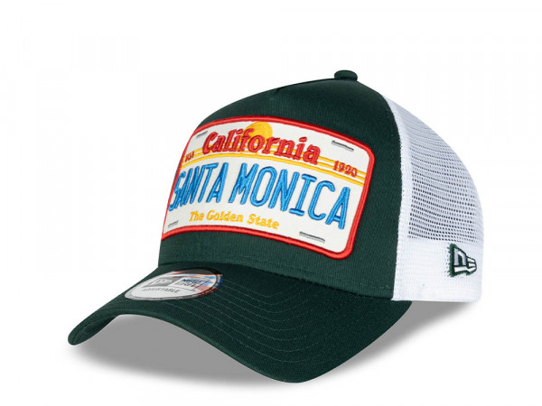 New Era License Plate Dark Green Trucker A Frame Snapback Cap