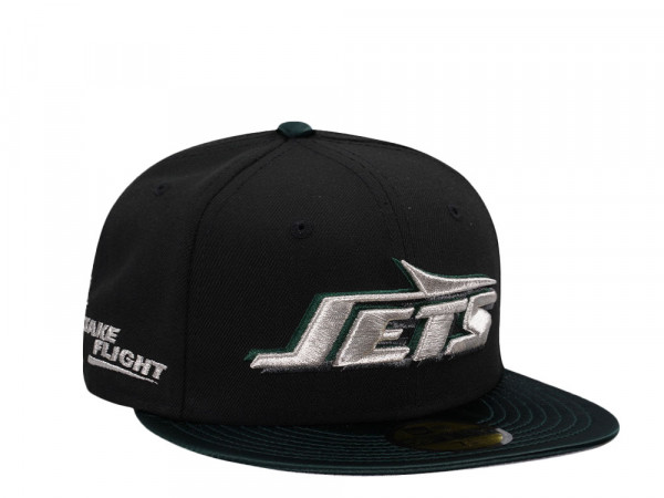 New Era New York Jets Flight Metallic Satin Brim Prime Two Tone Edition 59Fiftys Fitted Cap