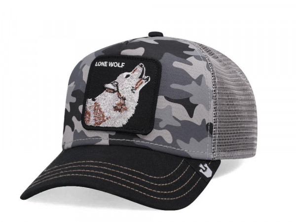 Goorin Bros Dog Solider Lone Wolf Camouflage Trucker Snapback Cap