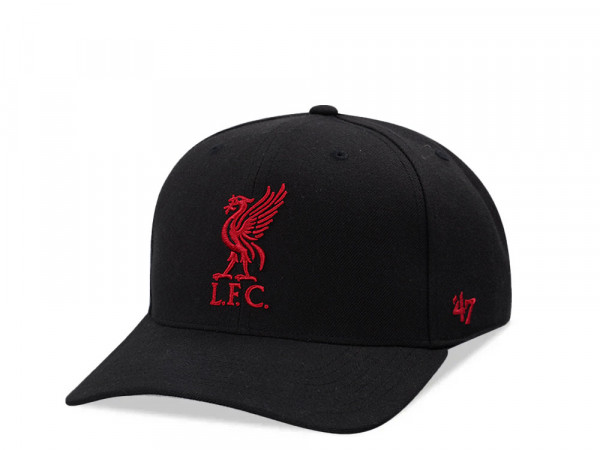 47Brand Liverpool FC Black Cold Zone Red Logo MVP DP Snapback Cap