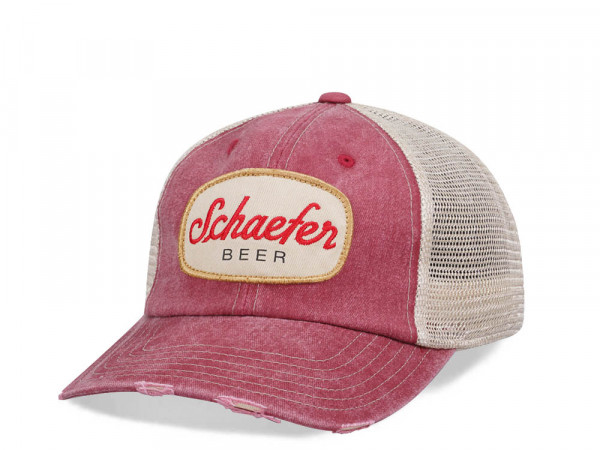 American Needle Schaefer Orville Red Trucker Snapback Cap